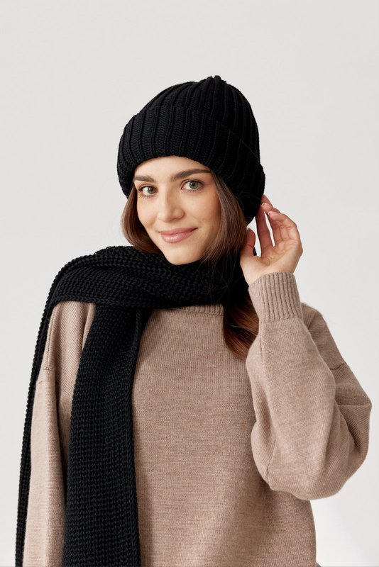 Gorro SOPHIE - 100% lana merino - negro