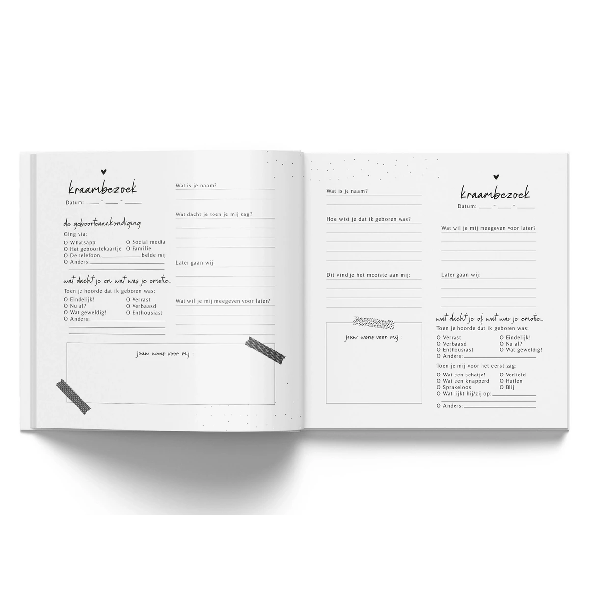 Fyllbooks My maternity visit book - Linen Taupe