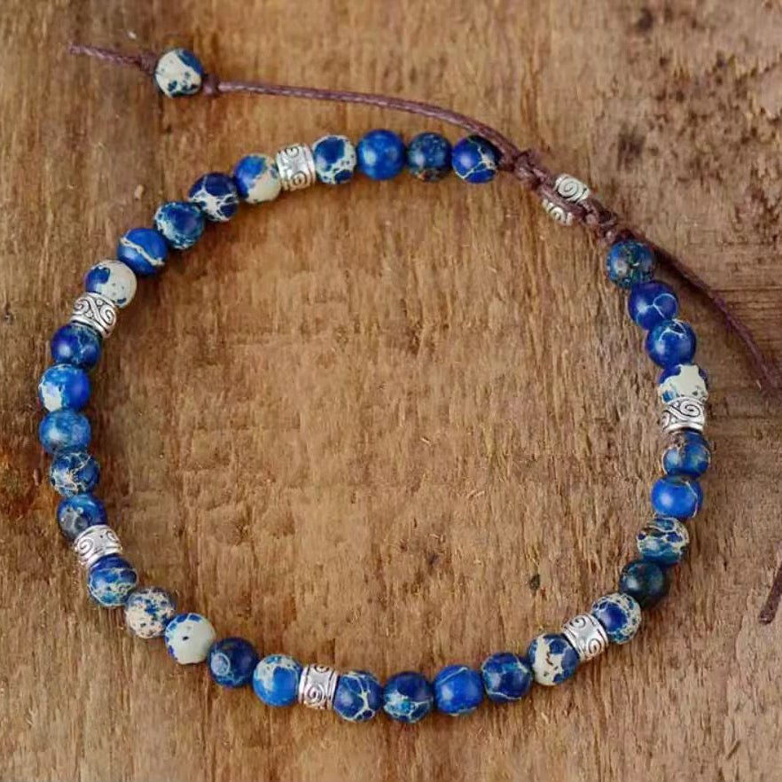 KRAFTQUELLE BLAU – Tibetisches Energie-Armband für Klarheit & Balance