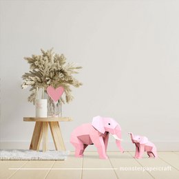 Słonie DIY Mama & Baby – Różowe