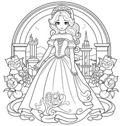 Paintable self-adhesive poster - Princess