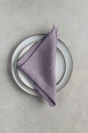 Pure linen napkins in a variety of colors and sizes, including natural linen, coffee, off-white, white, pale dogwood, frozen cranberry, rust, mustard, forest green, green moss, dark green, dusk blue, glacier gray, lavender, dusty purple, charcoal gray, graphite gray, and black. Available in 30x30 cm, 40x40 cm, 45x45 cm, 51x51 cm, and 60x60 cm sizes.