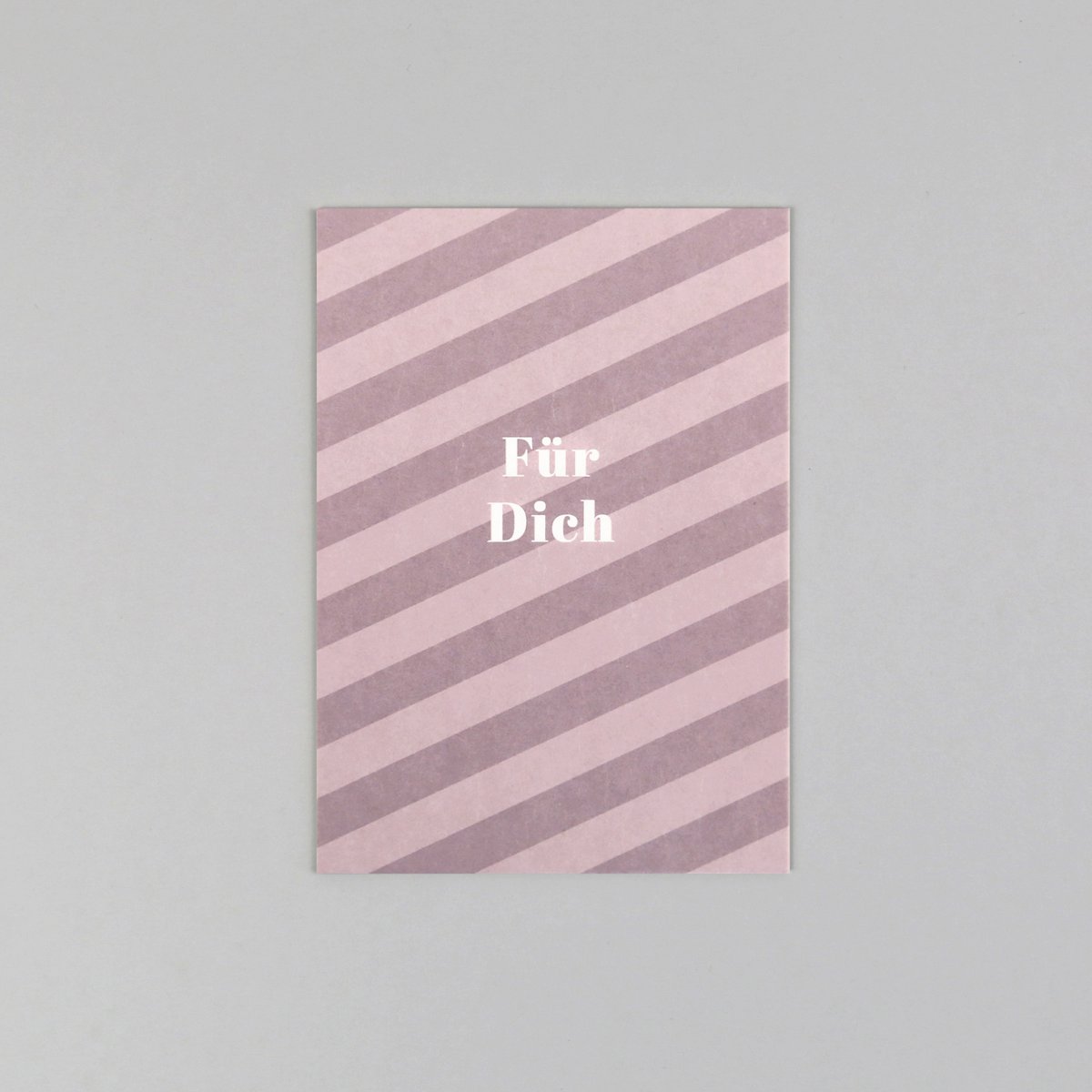 Postkarte Holzschliff Streifen Cloe Mauve
