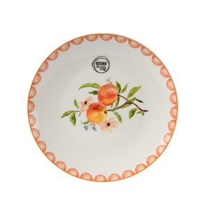 Frühstücksteller aus pfirsichfarbenem Porzellan, Ø20 cm