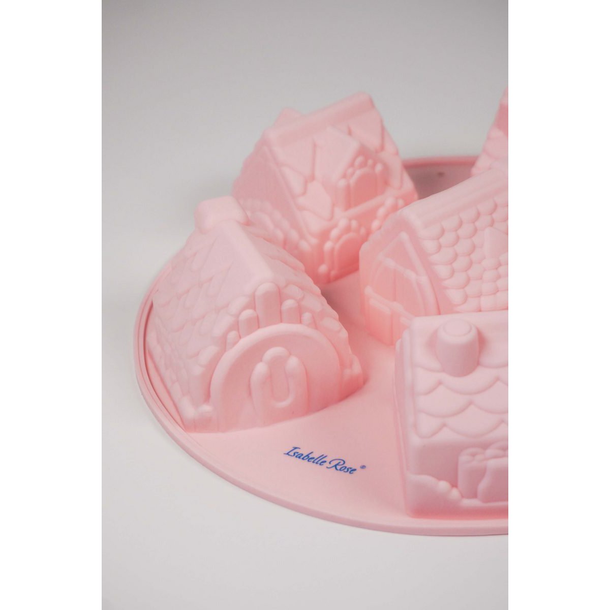 Moule à pâtisserie en silicone rose pastel maisons 26,5x6 cm Isabelle Rose