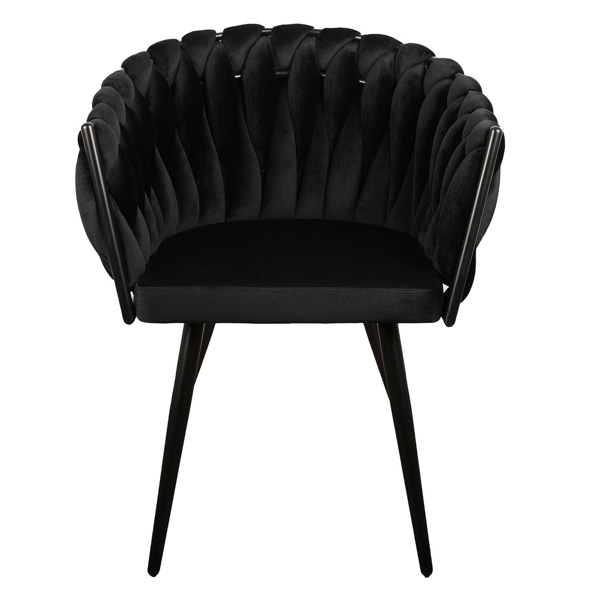 Sedia Wave nera (set di 2)