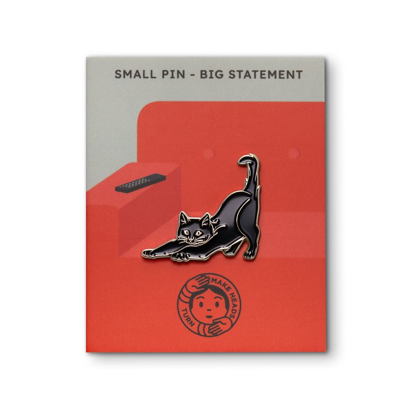Pin di smalto "Gatto di allungamento"