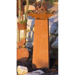 Vintage Deko Pflanzsäule 70 cm mit verschiedenen Schalen | Gartendeko Rost