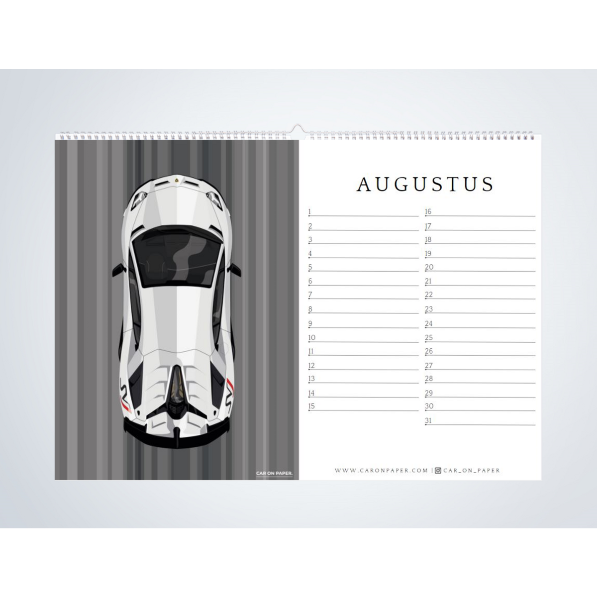 Car Birthday Calendar