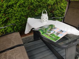 Bambus lanterne inklusive LED stearinlys - hvid