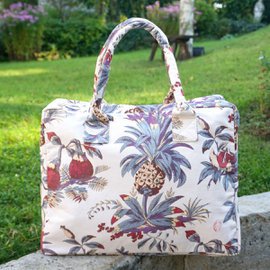 48h bedruckte Bio-Baumwolltasche – Ananas und Granatäpfel