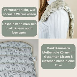Gespeld kussen voor nek gemaakt van katoen - smiley