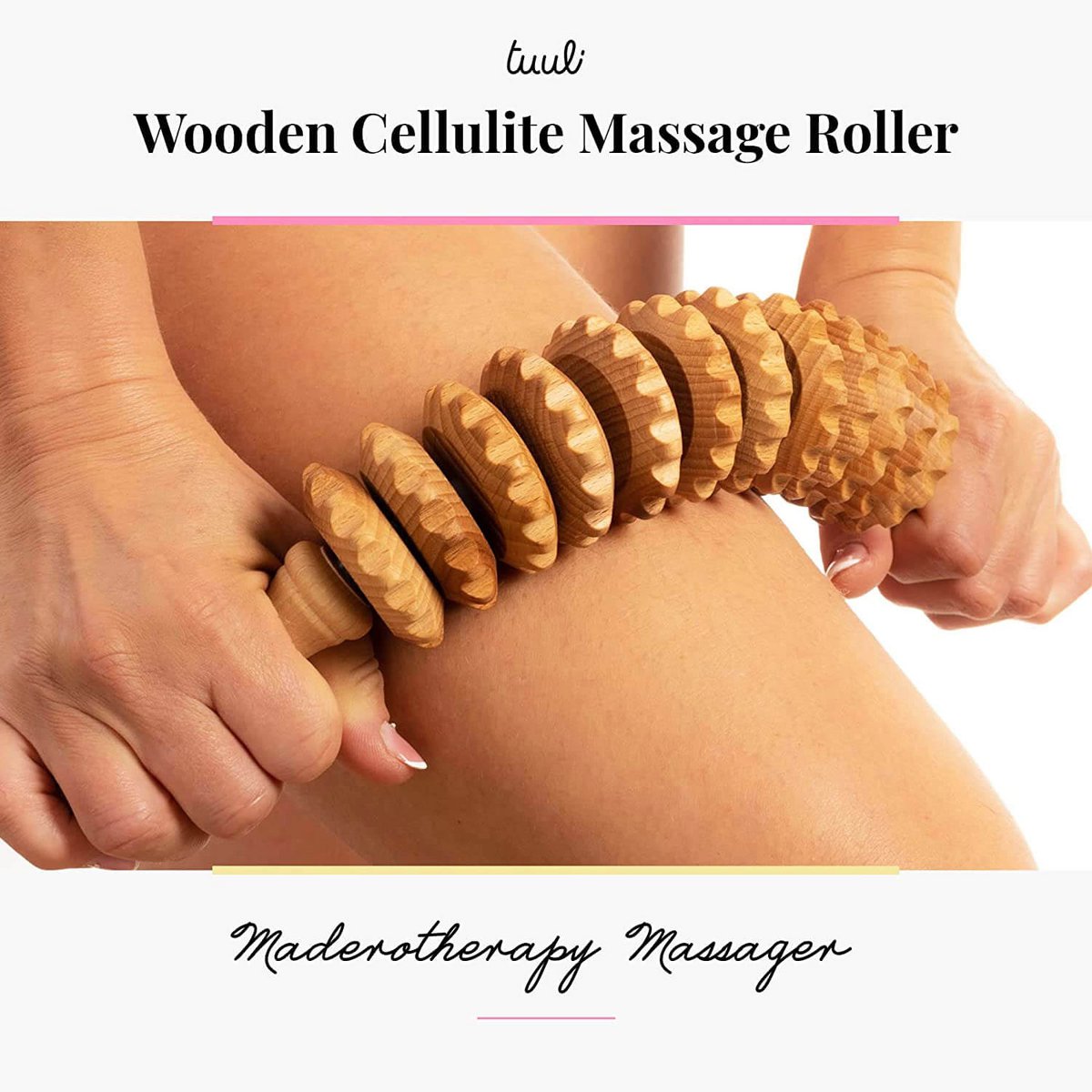 Flexi Wooden Cellulite Massage Roller Lymphatic Drainage Massager Maderotherapy