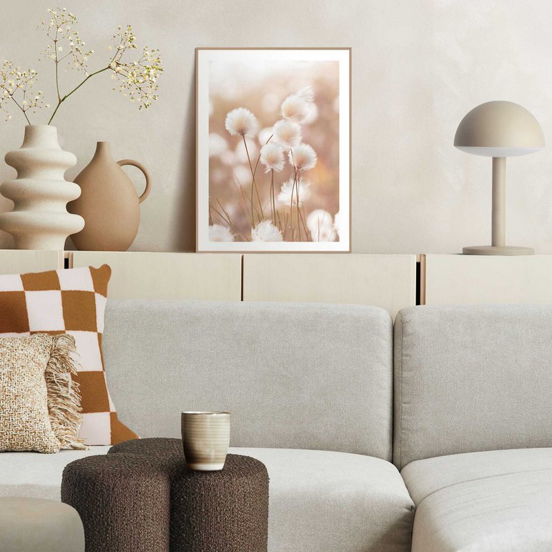 Gerahmtes Bild Slim Frame Cotton Pops 40x30