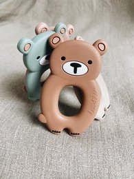 Big Bear Beißring, Leo et Lea, Montessori, Hochet de Dentition, verschiedene Farben