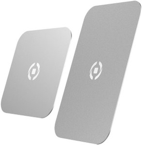 Celly - Ghostplate Magnet plate Smartphone Set of 2 pieces assorti - Silver