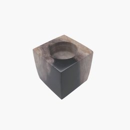 Teelichthalter aus versteinertem Holz – 6 × 6 × 6 cm | Gemischte Auswahl