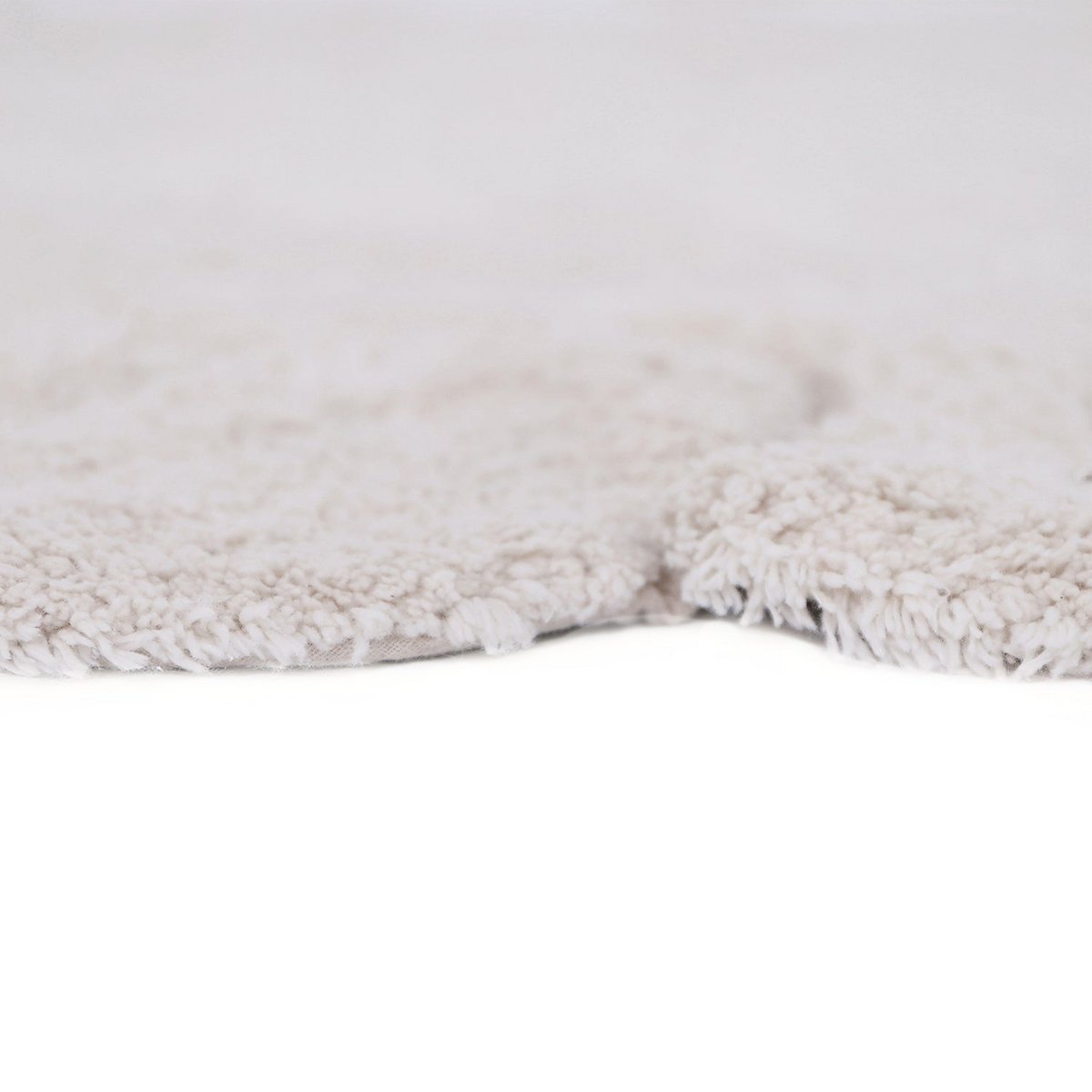 Tapis chambre enfant coton lavable rond finition "pétales" GABRIELLE