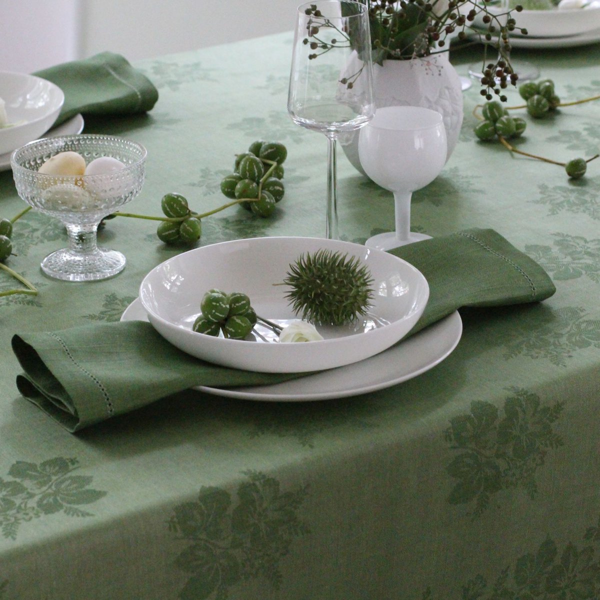Linned dug Tradition - grøn