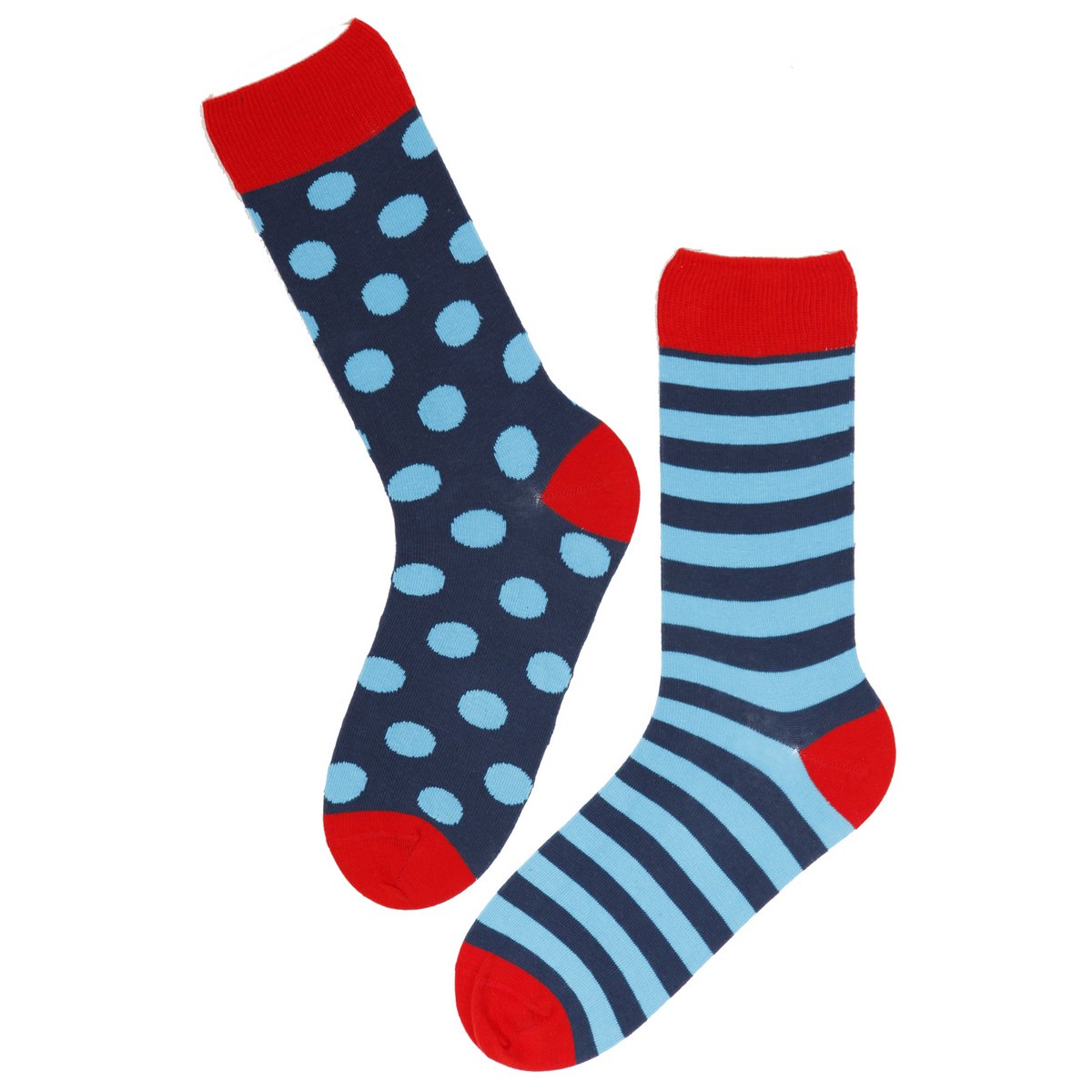 Chaussettes dépareillées bleues VALDO pour homme