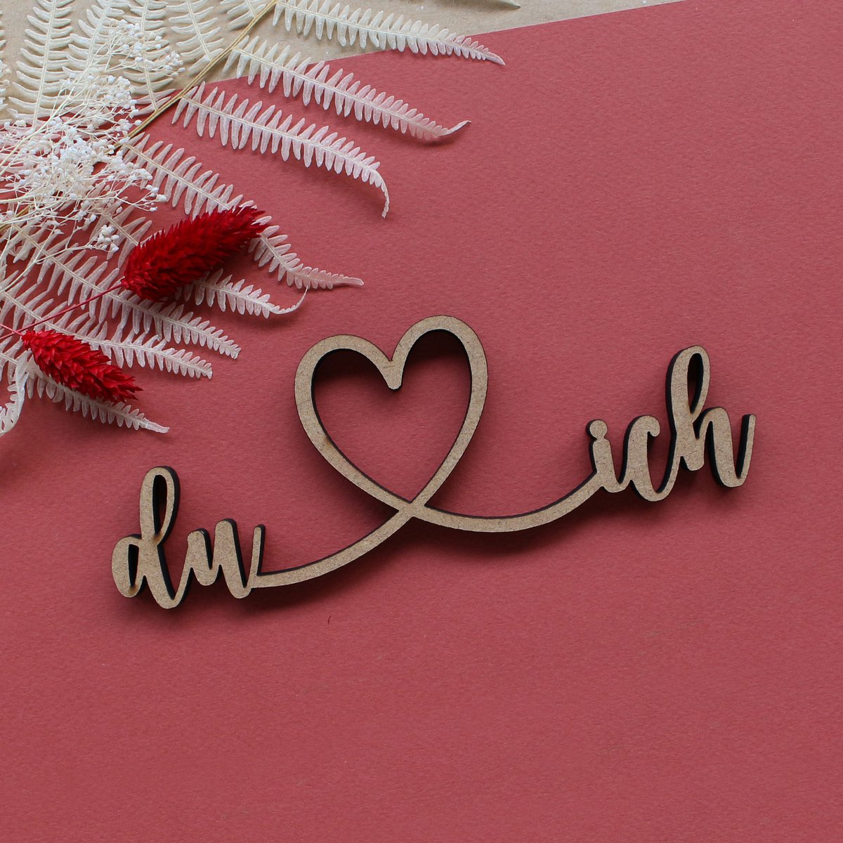 Du und Ich mit geschwungenem Herz - Gr. M