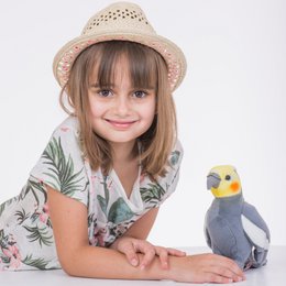 Cockatiel 17 cm - plush toy - stuffed animal