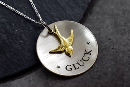 Collier CHANCE avec hirondelle - Argent sterling 925 - K925-113
