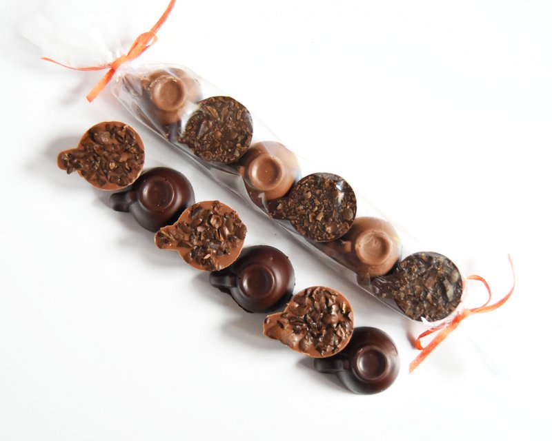 COFFEE CHOCOLATES, Organic and Bean to Bar 50gr (Box of 15 containers)