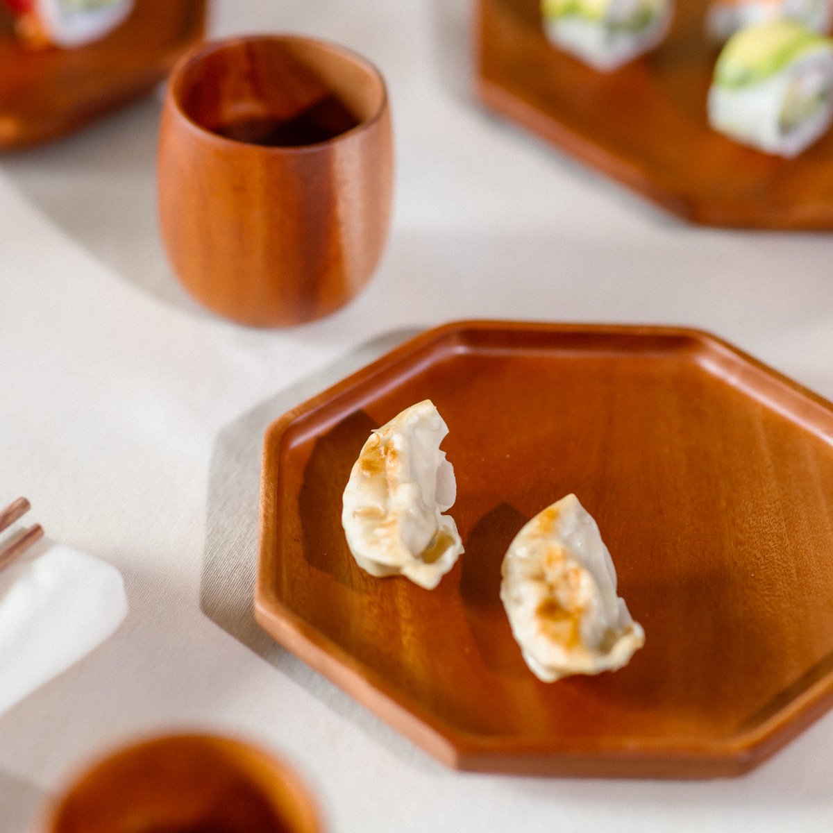 Handmade Tableware - Octagon Serving Plate - Eco-friendly - Khaya Wood