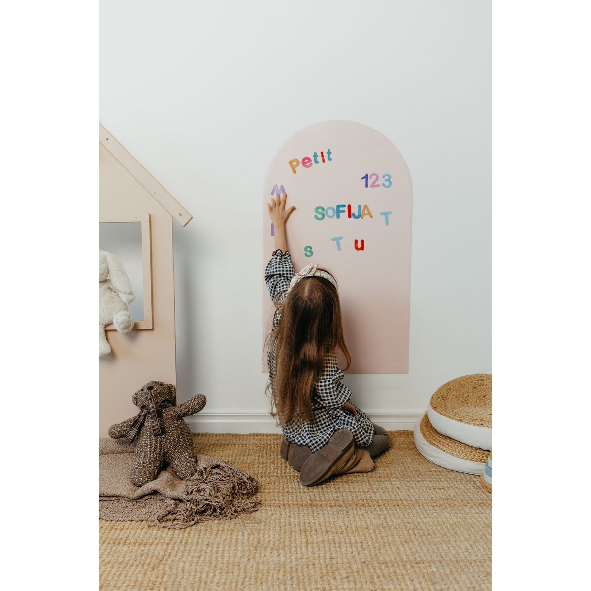 Tableau magnétique pour enfants - Arche - Rose clair