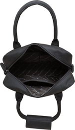 Tas dames zwart leer met korte en lange hengsels | Stijlvolle dameshandtas van leer