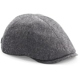 Leinen Flache Kappe - Grau