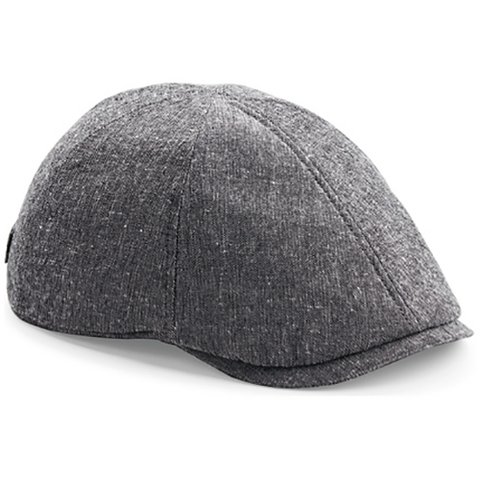 Leinen Flache Kappe - Grau