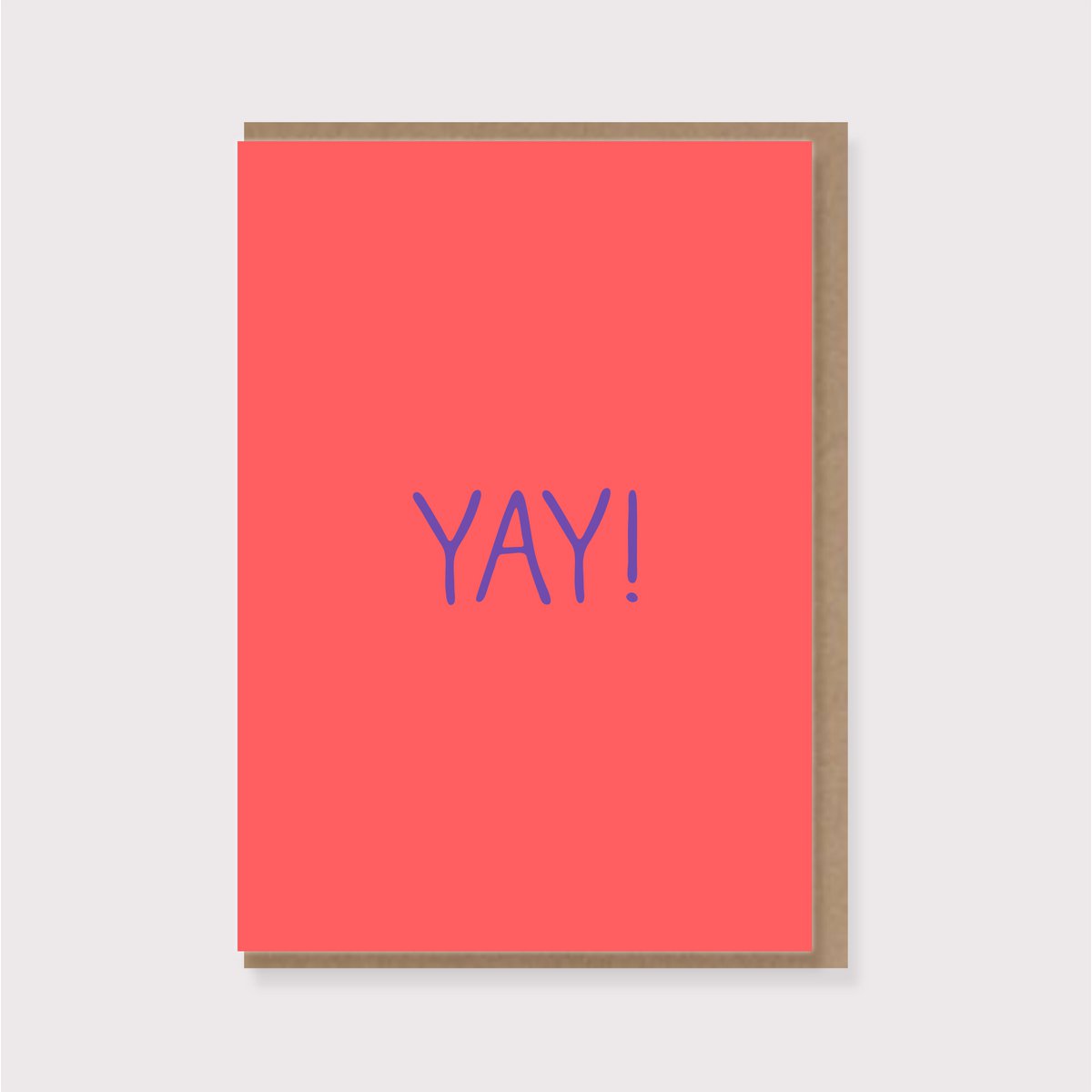 Vouwkaart met envelop - "YAY"