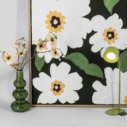 Schreibtischlampe Design LED auf Batterie weiß, mit Wandmontage