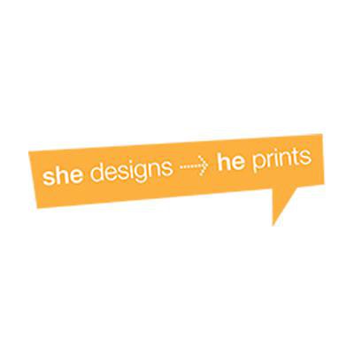 SHE DESIGNS HE PRINTS